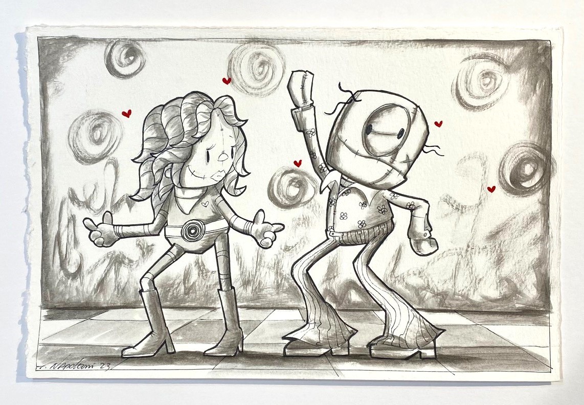 Fabio Napoleoni Boogie Shoes (Original) (Framed)